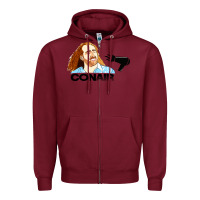 Burgundy nicolas cage conair Zipper Hoodie - linhVisuals