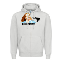 Dove Grey nicolas cage conair Zipper Hoodie - linhVisuals