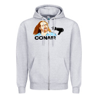 Heather Grey nicolas cage conair Zipper Hoodie - linhVisuals