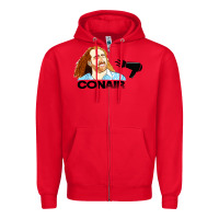 Red nicolas cage conair Zipper Hoodie - linhVisuals