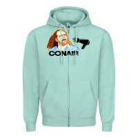 Seafoam nicolas cage conair Zipper Hoodie - linhVisuals