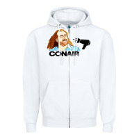 White nicolas cage conair Zipper Hoodie - linhVisuals