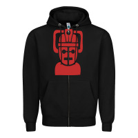 Black cyberman Zipper Hoodie - linhVisuals
