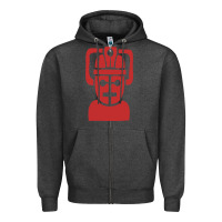 Charcoal Heather cyberman Zipper Hoodie - linhVisuals