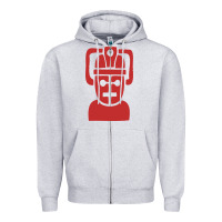Heather Grey cyberman Zipper Hoodie - linhVisuals