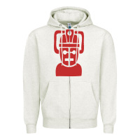 Oatmeal Heather cyberman Zipper Hoodie - linhVisuals
