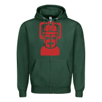 Sports Green cyberman Zipper Hoodie - linhVisuals