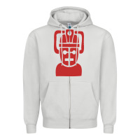 Dove Grey cyberman Zipper Hoodie - linhVisuals