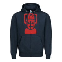 Navy cyberman Zipper Hoodie - linhVisuals