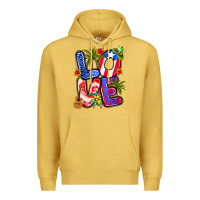 Antique Gold puerto rico love Premium Hoodie - Artiststas