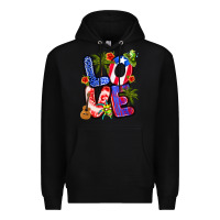 Black puerto rico love Premium Hoodie - Artiststas