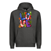 Charcoal Heather puerto rico love Premium Hoodie - Artiststas