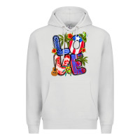 Dove Grey puerto rico love Premium Hoodie - Artiststas