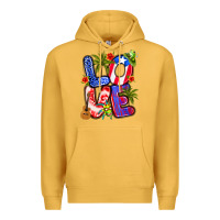 Mustard puerto rico love Premium Hoodie - Artiststas