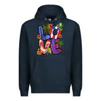 Navy puerto rico love Premium Hoodie - Artiststas