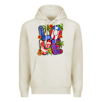 Oatmeal Heather puerto rico love Premium Hoodie - Artiststas