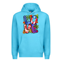Ocean Blue puerto rico love Premium Hoodie - Artiststas