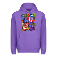 Purple puerto rico love Premium Hoodie - Artiststas