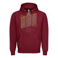 Burgundy schlitz beer Zipper Hoodie - linhVisuals