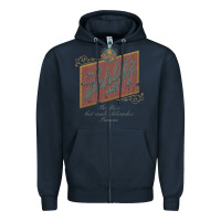 Navy schlitz beer Zipper Hoodie - linhVisuals