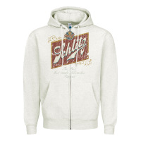 Oatmeal Heather schlitz beer Zipper Hoodie - linhVisuals