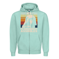Seafoam i knew it im surrounded by assholes Zipper Hoodie - linhVisuals