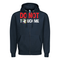 Navy do not touch me autism kid Zipper Hoodie - linhVisuals