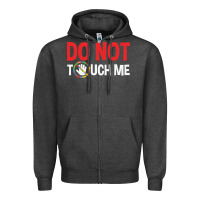 Charcoal Heather do not touch me autism kid Zipper Hoodie - linhVisuals