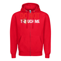 Red do not touch me autism kid Zipper Hoodie - linhVisuals