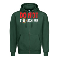 Sports Green do not touch me autism kid Zipper Hoodie - linhVisuals