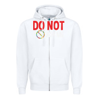 White do not touch me autism kid Zipper Hoodie - linhVisuals