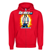Red macgruber action figure Zipper Hoodie - linhVisuals