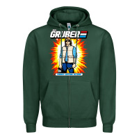 Sports Green macgruber action figure Zipper Hoodie - linhVisuals