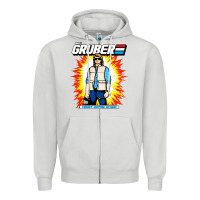 Dove Grey macgruber action figure Zipper Hoodie - linhVisuals
