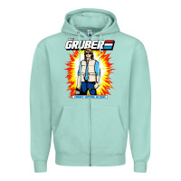 Seafoam macgruber action figure Zipper Hoodie - linhVisuals
