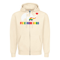 Sandshell free mom hugs pride elephant rainbow Zipper Hoodie - linhVisuals