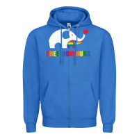 True Royal free mom hugs pride elephant rainbow Zipper Hoodie - linhVisuals