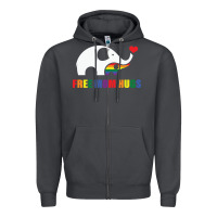Smoke free mom hugs pride elephant rainbow Zipper Hoodie - linhVisuals