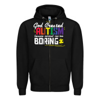 Black god created autism normal was too boring Zipper Hoodie - linhVisuals