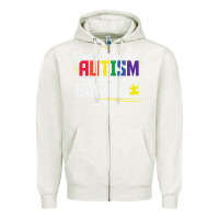Oatmeal Heather god created autism normal was too boring Zipper Hoodie - linhVisuals