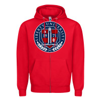 Red liberty university seal Zipper Hoodie - linhVisuals