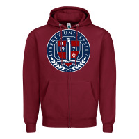 Burgundy liberty university seal Zipper Hoodie - linhVisuals