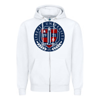 White liberty university seal Zipper Hoodie - linhVisuals
