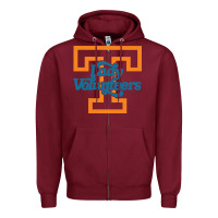 Burgundy tennessee lady volunteers Zipper Hoodie - linhVisuals