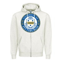 Oatmeal Heather university of pittsburgh Zipper Hoodie - linhVisuals