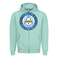 Seafoam university of pittsburgh Zipper Hoodie - linhVisuals