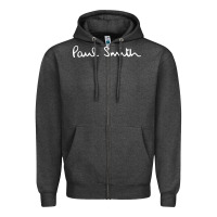 Charcoal Heather Paul Smith Zipper Hoodie - linhVisuals