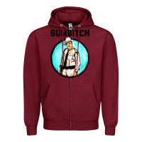 Burgundy sumbitch Zipper Hoodie - linhVisuals