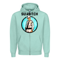 Seafoam sumbitch Zipper Hoodie - linhVisuals