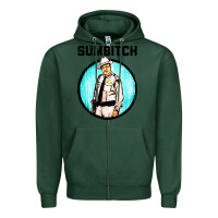 Sports Green sumbitch Zipper Hoodie - linhVisuals